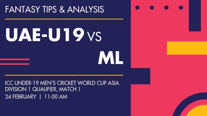 UAE-U19 vs ML (United Arab Emirates Under-19 vs Malaysia Under-19), Match 1