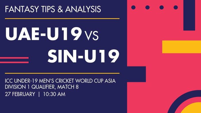 UAE-U19 vs SIN-U19 (United Arab Emirates Under-19 vs Singapore Under-19), Match 8