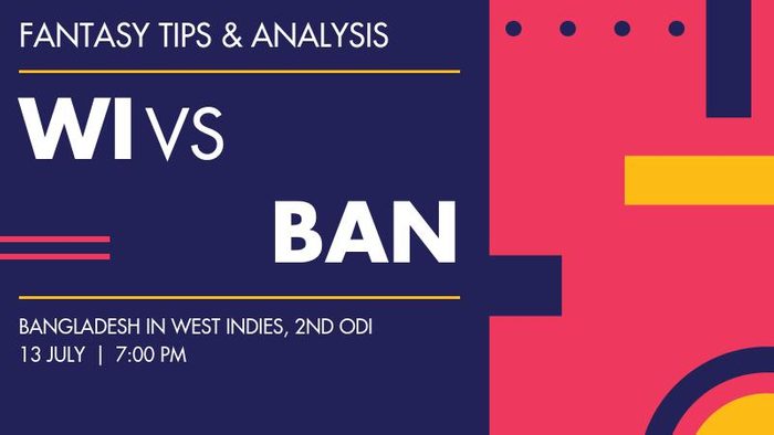 WI vs BAN (West Indies vs Bangladesh), 2nd ODI