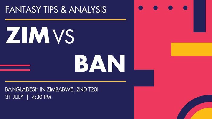 ZIM vs BAN (Zimbabwe vs Bangladesh), 2nd T20I