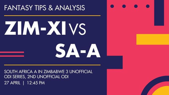 ZIM-XI vs SA-A (Zimbabwe XI vs South Africa A), 2nd unofficial ODI
