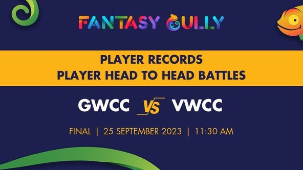 GWCC vs VWCC player battle, player records and player head to head records for Final, Chhattisgarh Women's T20 Cup Invitation Tournament 2023