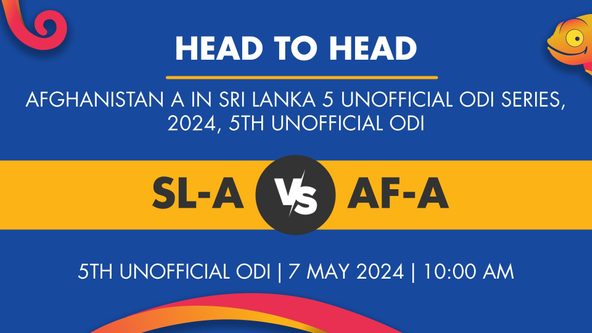 SL-A vs AF-A Player Stats for 5th unofficial ODI, SL-A vs AF-A Prediction Who Will Win Today's AFG A in SL, 5 Unofficial ODIs Match Between Sri Lanka A and Afghanistan A
