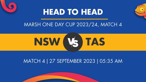 NSW vs TAS Player Stats for Match 4, NSW vs TAS Prediction Who Will Win Today's Marsh One Day Cup Match Between New South Wales and Tasmania