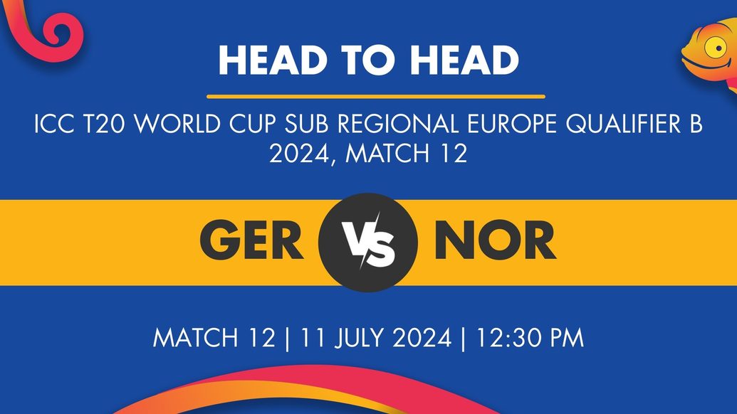 GER vs NOR Player Stats for Match 12, GER vs NOR Prediction Who Will Win Today's ICC T20 World Cup Sub Regional Europe Qualifier B Match Between Germany and Norway