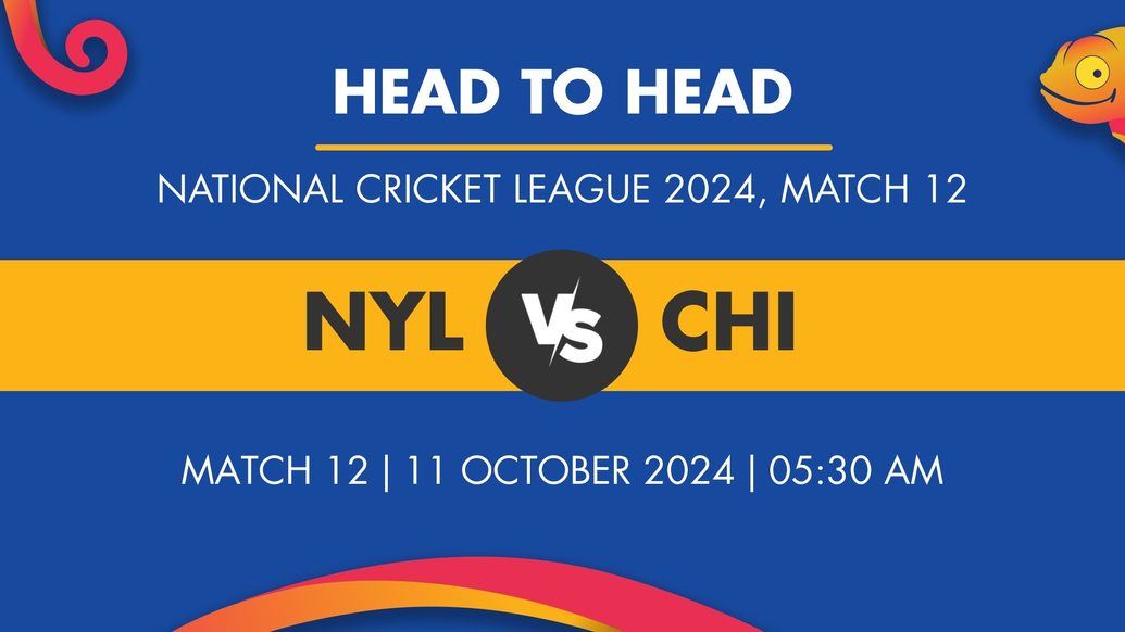 NYL vs CHI Player Stats for Match 12, NYL vs CHI Prediction Who Will Win Today's National Cricket League Match Between New York Lions CC and Chicago CC