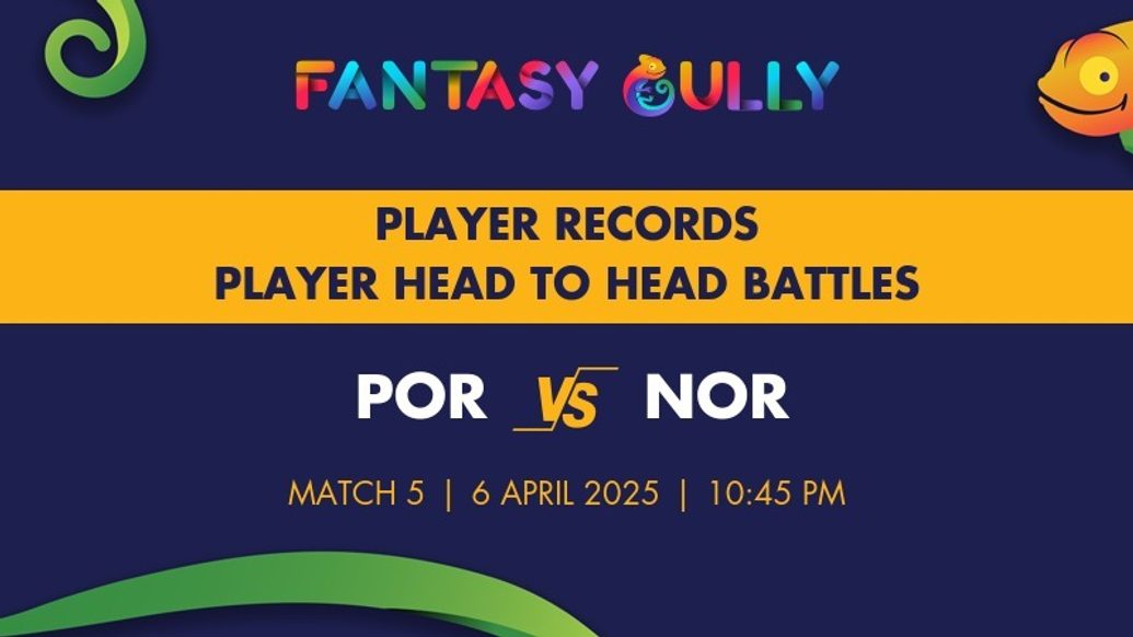 POR vs NOR player battle, player records and player head to head records for Match 5, European Cricket International Portugal-Norway 2025