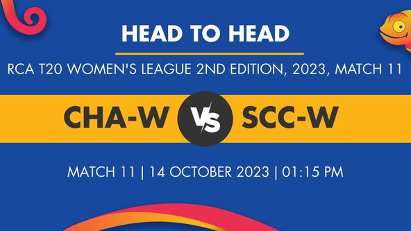 CHA-W vs SCC-W Player Stats for Match 11, CHA-W vs SCC-W Prediction Who Will Win Today's RCA T20 Women's League, 2nd Edition Match Between Charity CC Women and Sorwathe Girls CC Women