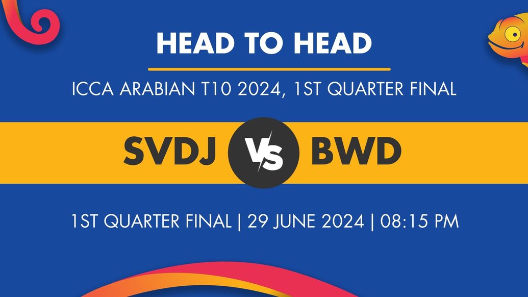 SVDJ vs BWD Player Stats for 1st Quarter Final, SVDJ vs BWD Prediction Who Will Win Today's ICCA Arabian T10 Match Between Seven Districts Hybrid and Brickwork Development