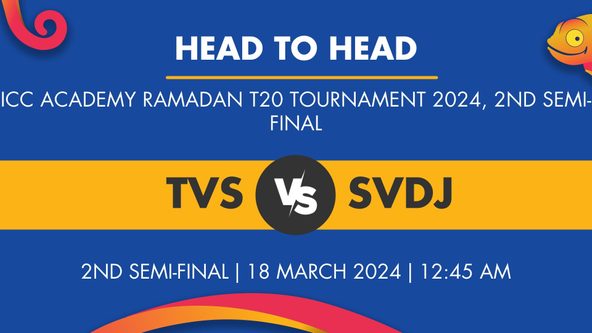 TVS vs SVDJ Player Stats for 2nd Semi-Final, TVS vs SVDJ Prediction Who Will Win Today's ICC Academy Ramadan T20 Tournament Match Between The Vision Shipping and Seven Districts Juniors