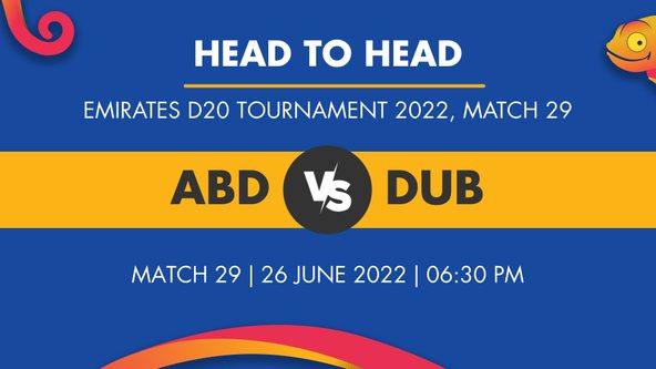 ABD vs DUB Player Stats for Match 29 - Who Will Win Today's Emirates D20 Tournament Match Between Abu Dhabi and Dubai
